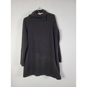 Clara Sun Woo Black Cowl Neck Tunic Sweater Medium